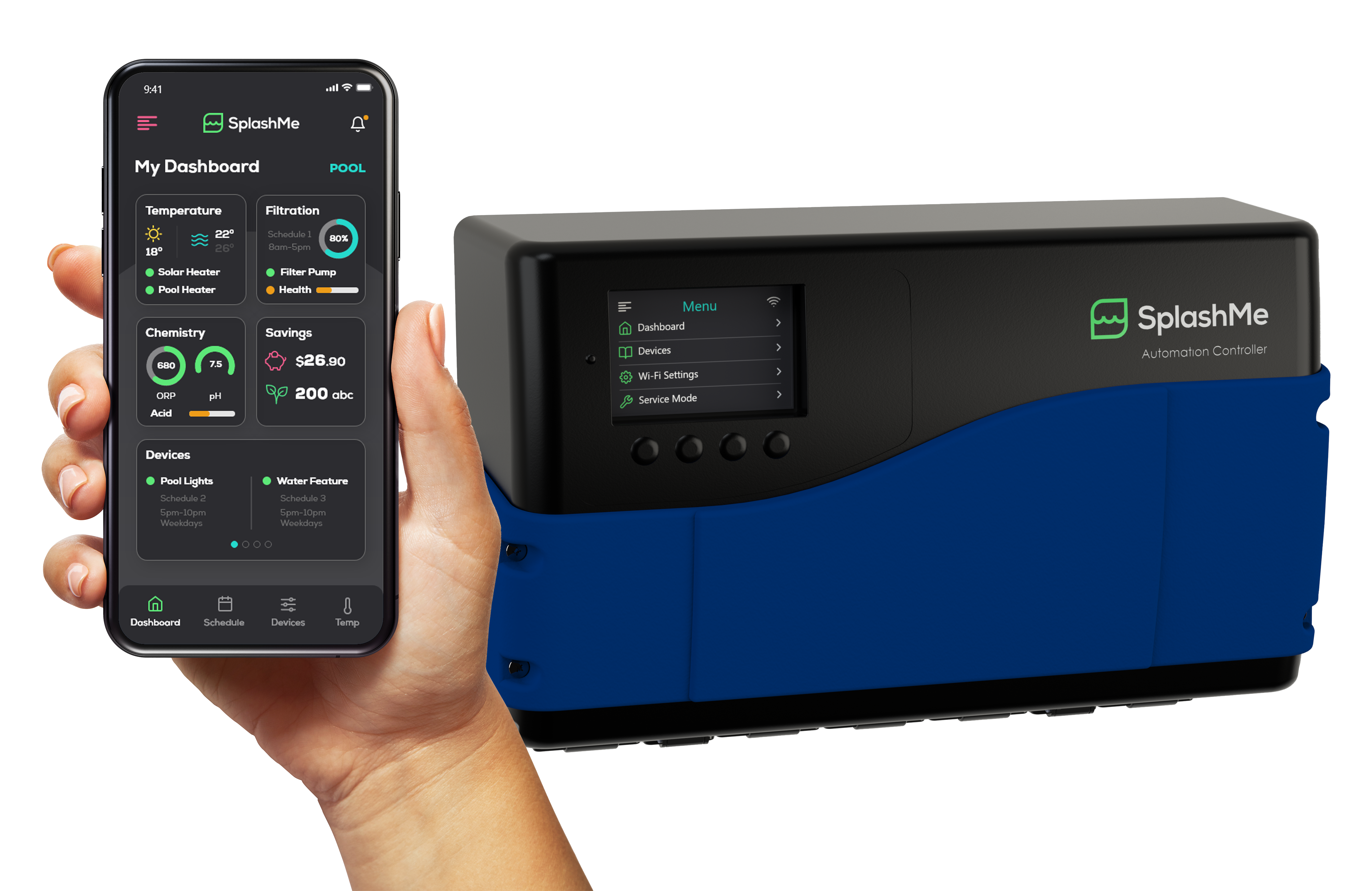 SplashMe Pool Automation and mobile app